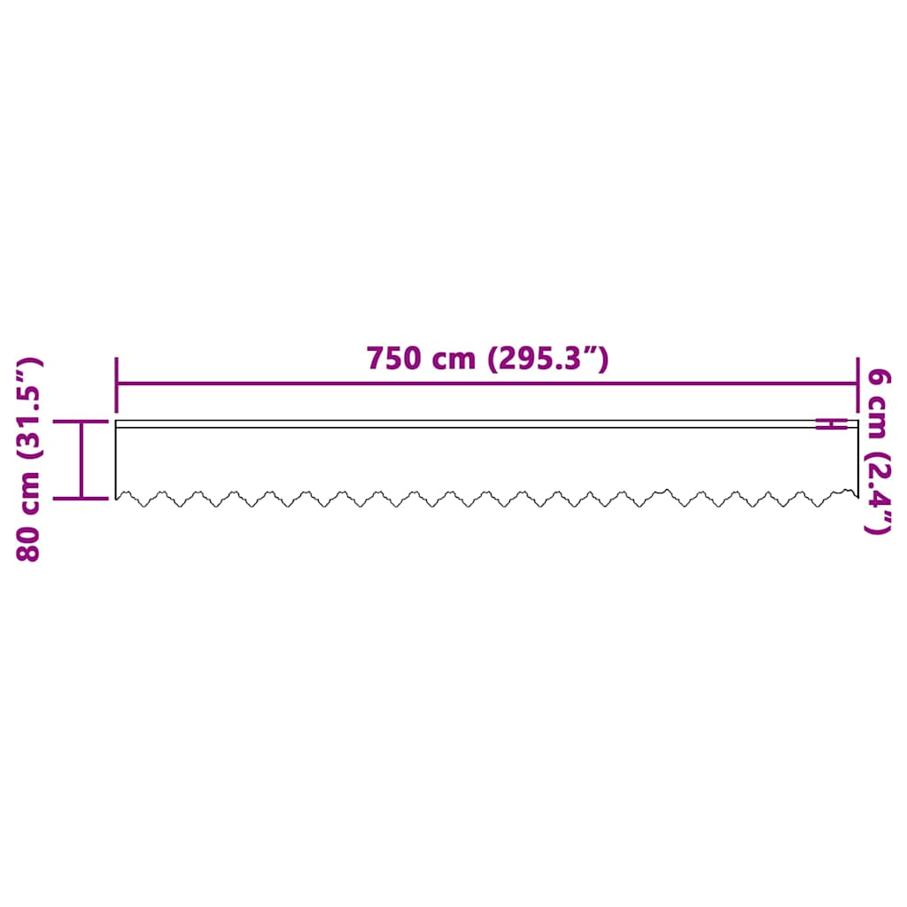 Lace Curtain with Curtains White 750x80cm Polyester